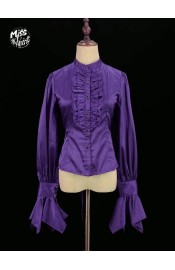 Miss Point Moonlight Homecoming Asymmetric Sleeve Blouse(Reservation/4 Colours/Full Payment Without Shipping)